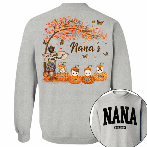 Grandma Little Pumpkin Autumn Personalized Shirt - Image 9