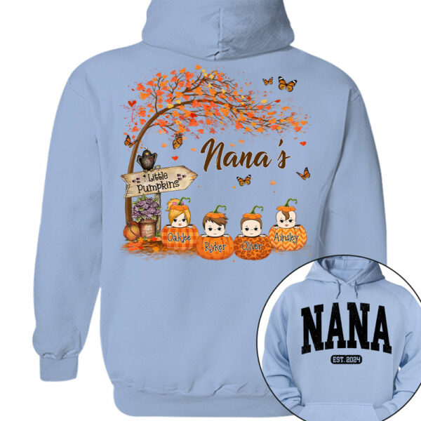 Grandma Little Pumpkin Autumn Personalized Shirt - Image 7