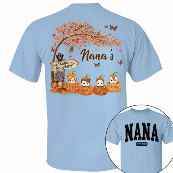 Grandma Little Pumpkin Autumn Personalized Shirt - Image 4