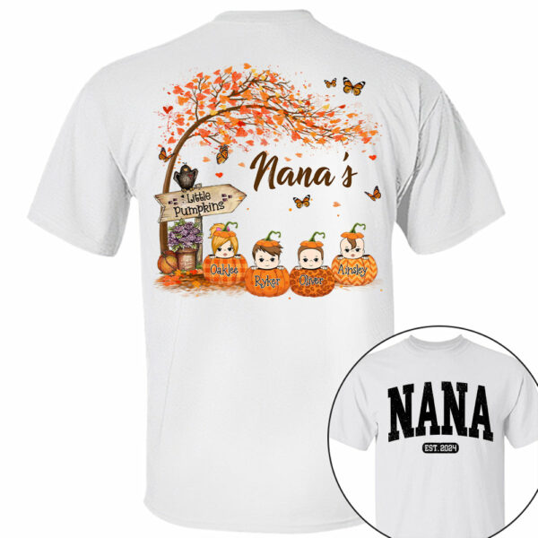 Grandma Little Pumpkin Autumn Personalized Shirt - Image 2