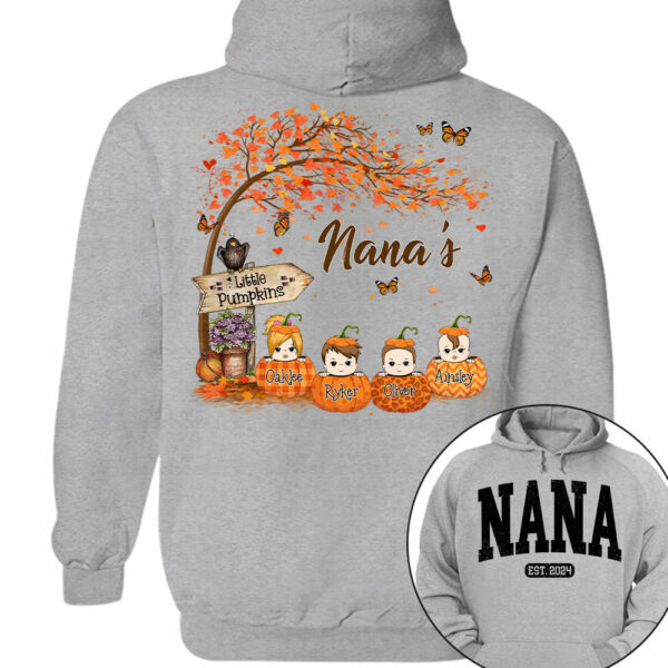 Grandma Little Pumpkin Autumn Personalized Shirt - Image 10