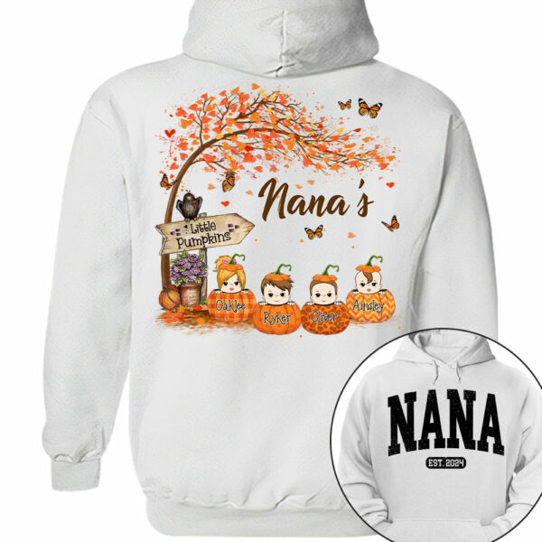 Grandma Little Pumpkin Autumn Personalized Shirt - Image 8