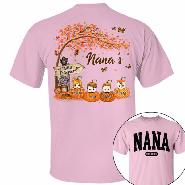Grandma Little Pumpkin Autumn Personalized Shirt - Image 11