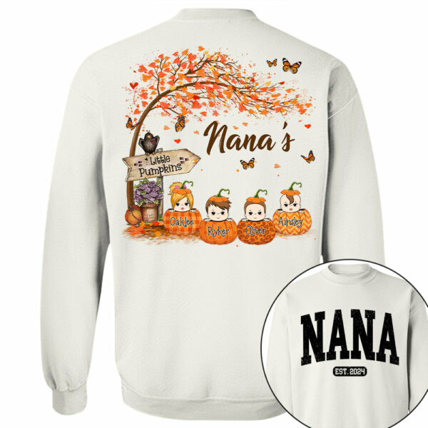 Grandma Little Pumpkin Autumn Personalized Shirt - Image 6
