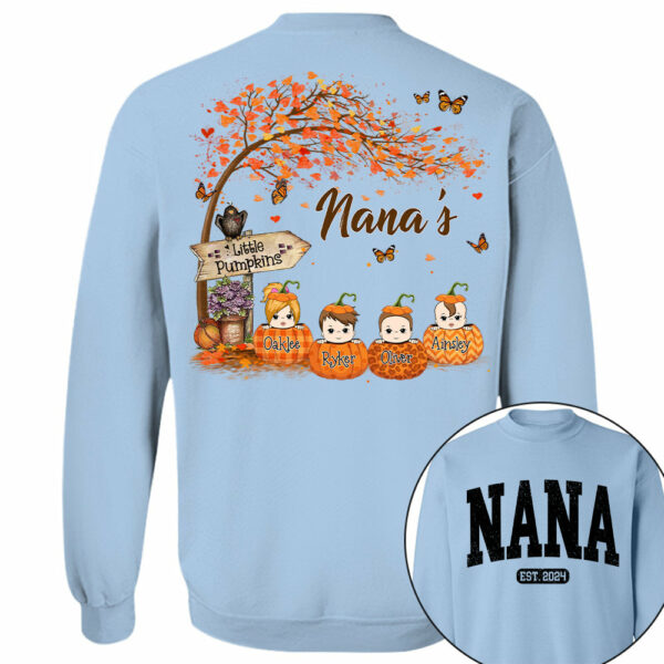 Grandma Little Pumpkin Autumn Personalized Shirt - Image 5