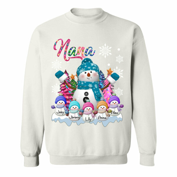 Grandma Snowman & Kid Christmas Tree Personalized Shirt Vr2 - Image 8