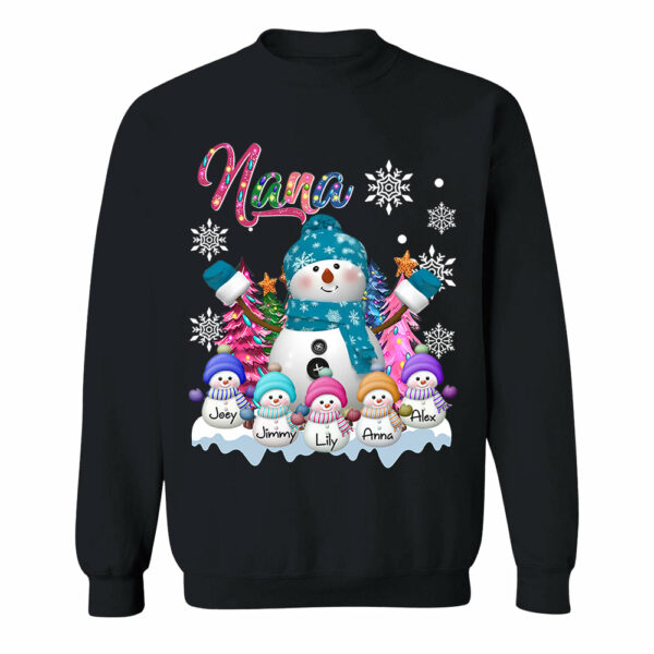 Grandma Snowman & Kid Christmas Tree Personalized Shirt Vr2 - Image 6