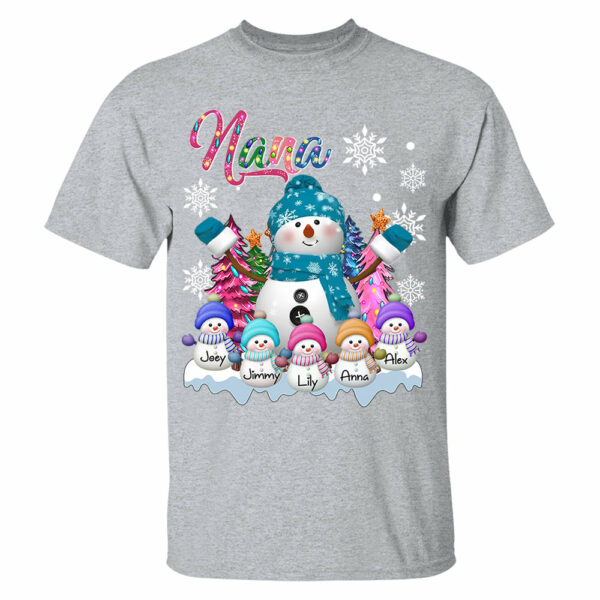 Grandma Snowman & Kid Christmas Tree Personalized Shirt Vr2 - Image 4