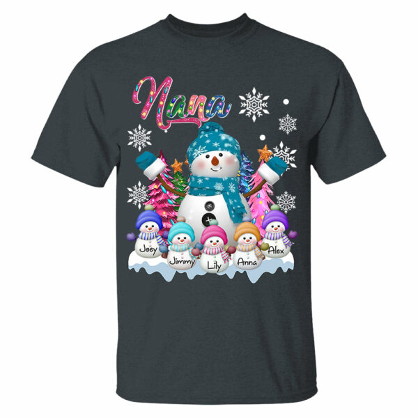 Grandma Snowman & Kid Christmas Tree Personalized Shirt Vr2 - Image 3