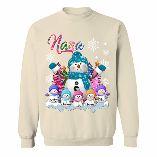 Grandma Snowman & Kid Christmas Tree Personalized Shirt Vr2 - Image 7