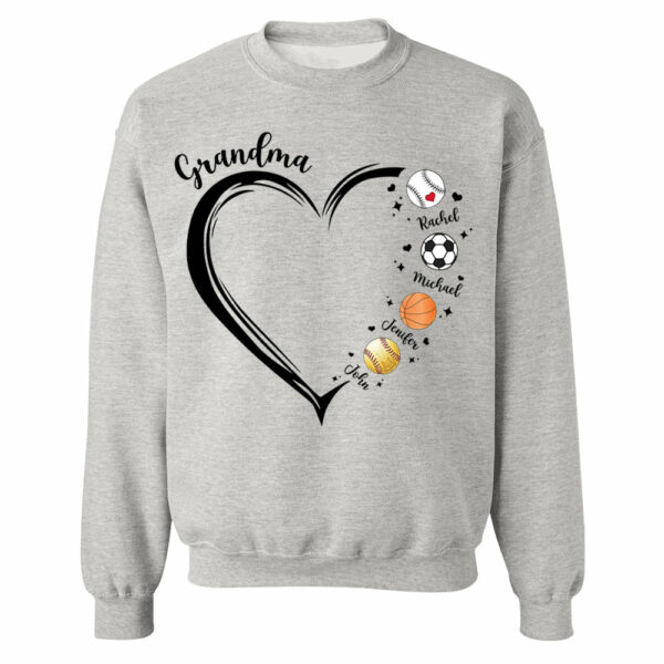 Grandma, Sport Mom Heart, Personalized Shirt, Gift For Mother's Day T1807 - Image 11