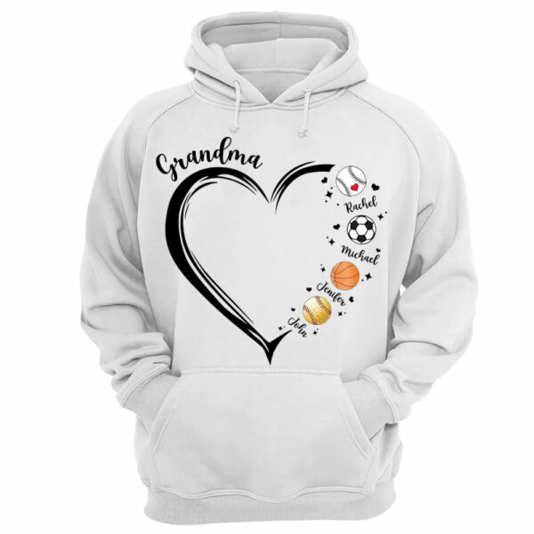 Grandma, Sport Mom Heart, Personalized Shirt, Gift For Mother's Day T1807 - Image 8