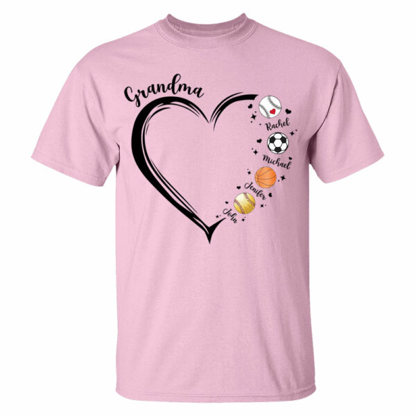 Grandma, Sport Mom Heart, Personalized Shirt, Gift For Mother's Day T1807 - Image 5