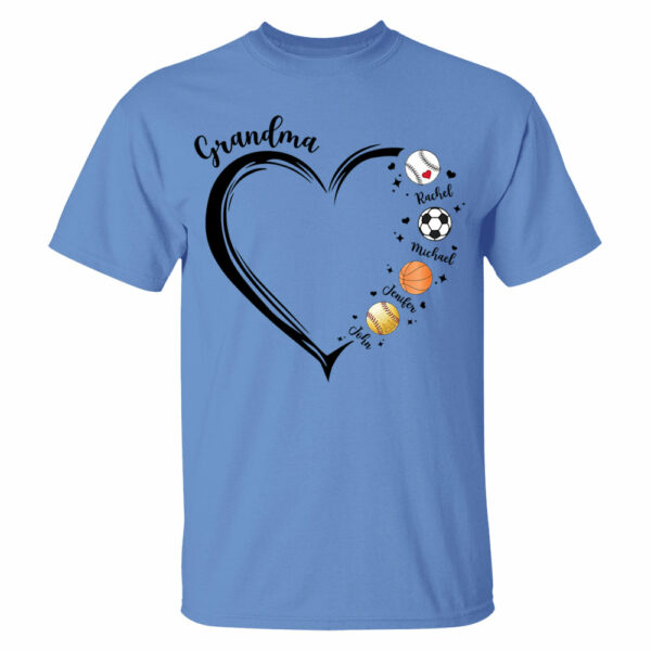Grandma, Sport Mom Heart, Personalized Shirt, Gift For Mother's Day T1807 - Image 7