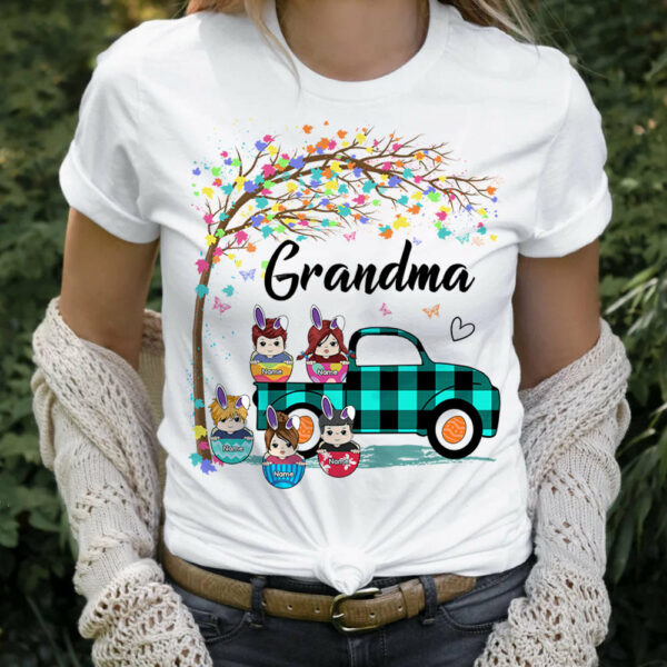 Grandma Truck Colorful Eggs Easter Personalized Shirt For Grandma - Image 2