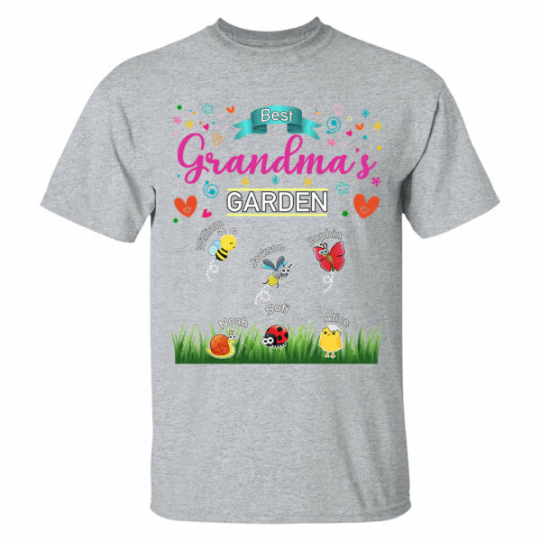 Grandma's Garden, Personalized Mama Shirt, Custom Gift For Nickname and Kids Names T1807 - Image 7