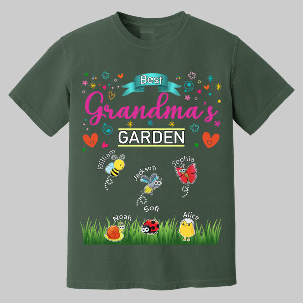 Grandma's Garden, Personalized Mama Shirt, Custom Gift For Nickname and Kids Names T1807 - Image 14