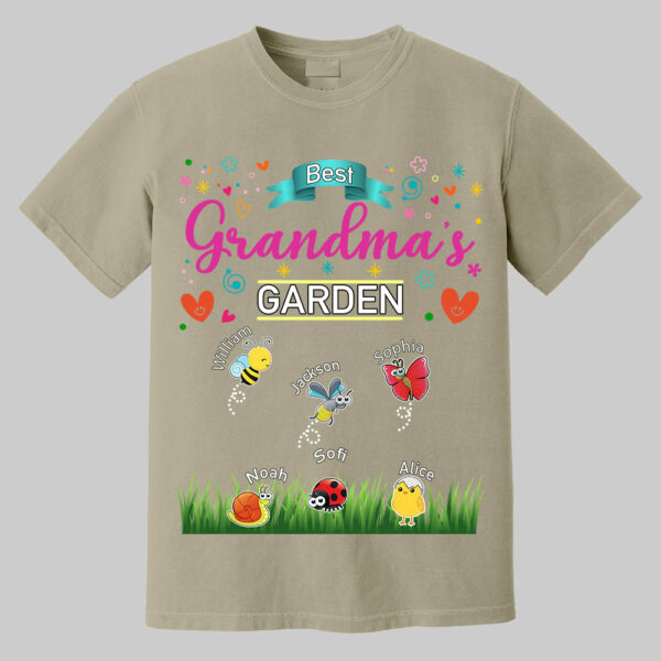 Grandma's Garden, Personalized Mama Shirt, Custom Gift For Nickname and Kids Names T1807 - Image 10