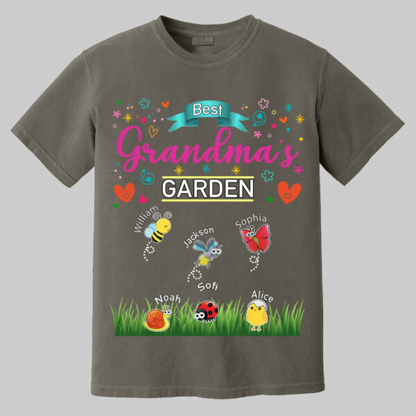 Grandma's Garden, Personalized Mama Shirt, Custom Gift For Nickname and Kids Names T1807 - Image 9
