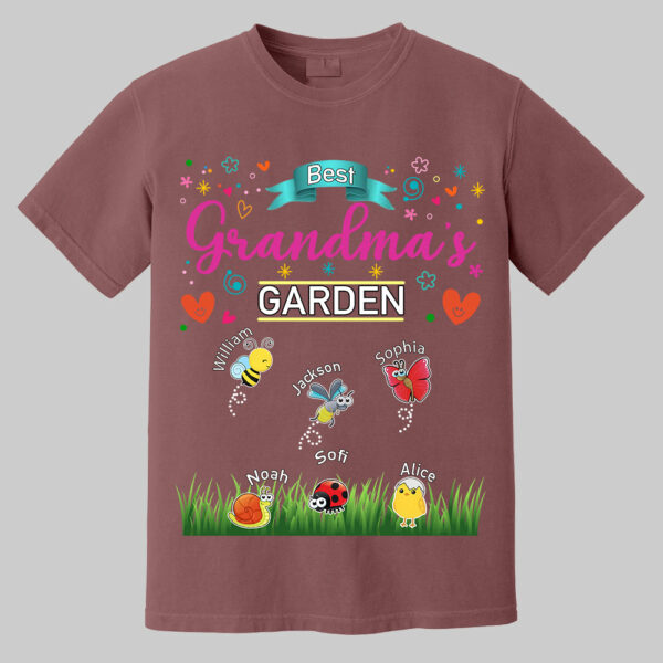 Grandma's Garden, Personalized Mama Shirt, Custom Gift For Nickname and Kids Names T1807 - Image 11