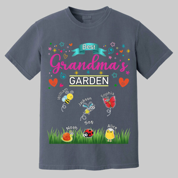 Grandma's Garden, Personalized Mama Shirt, Custom Gift For Nickname and Kids Names T1807 - Image 15