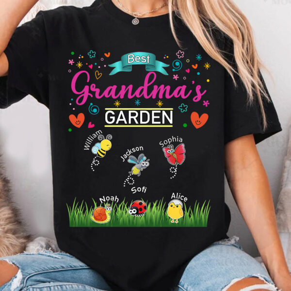 Grandma's Garden, Personalized Mama Shirt, Custom Gift For Nickname and Kids Names T1807