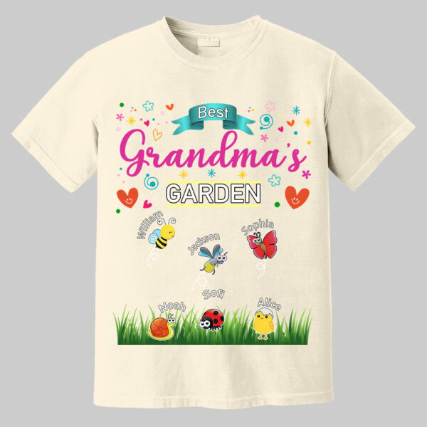 Grandma's Garden, Personalized Mama Shirt, Custom Gift For Nickname and Kids Names T1807 - Image 8