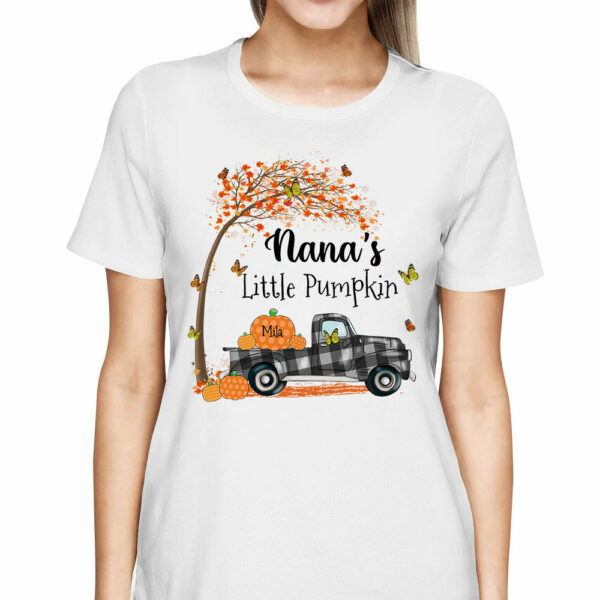 Grandmas Little Pumpkins Personalized Shirt Gift For Grandma Custom Names Shirt - Image 2