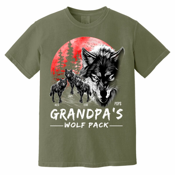 Grandpa Wolf Pack Personalized Shirt - Perfect Father's Day Gift for Dad - Image 11