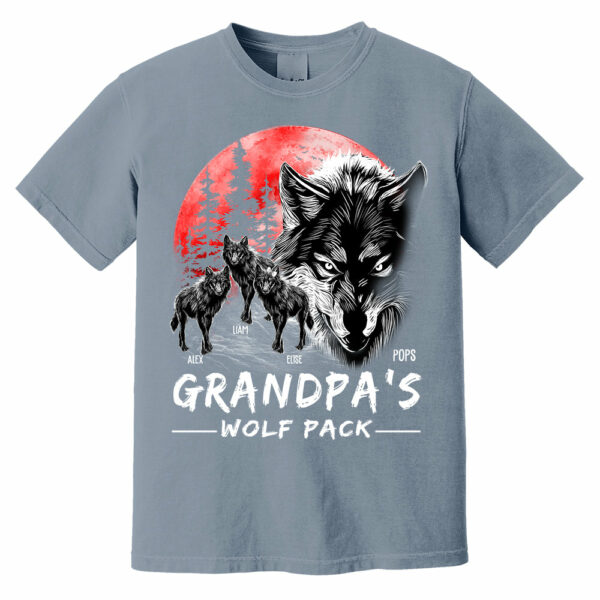 Grandpa Wolf Pack Personalized Shirt - Perfect Father's Day Gift for Dad - Image 8