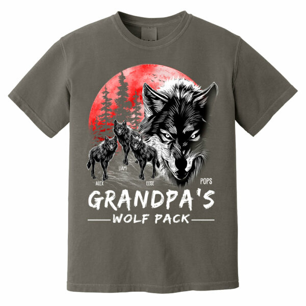 Grandpa Wolf Pack Personalized Shirt - Perfect Father's Day Gift for Dad - Image 12