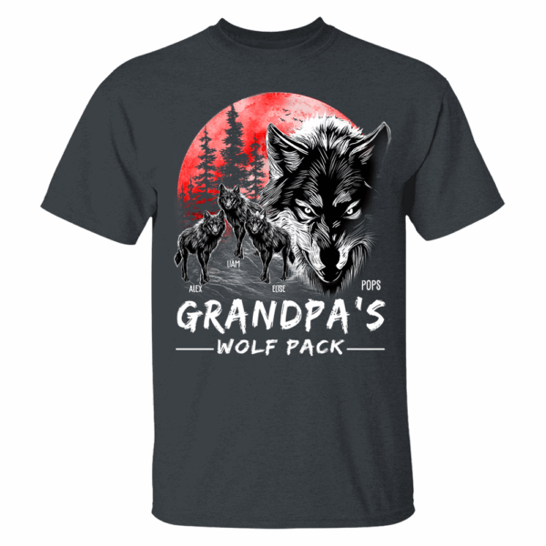 Grandpa Wolf Pack Personalized Shirt - Perfect Father's Day Gift for Dad - Image 5