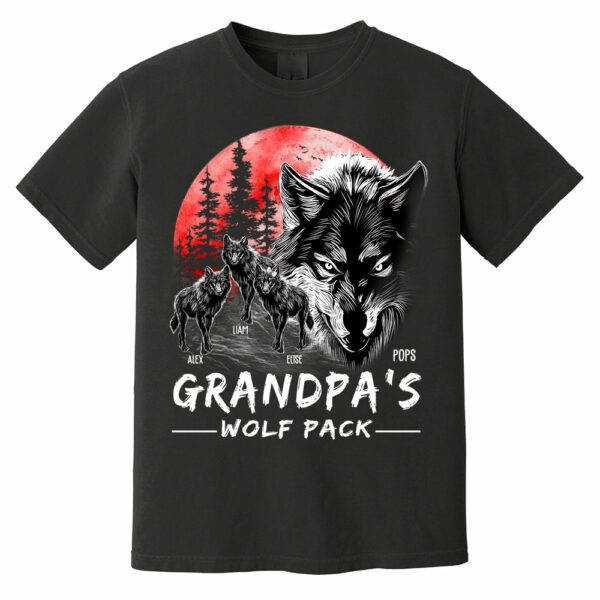 Grandpa Wolf Pack Personalized Shirt - Perfect Father's Day Gift for Dad - Image 7