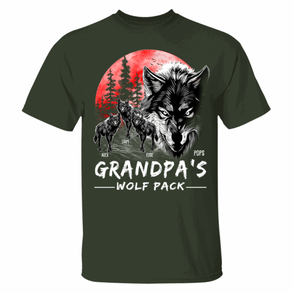 Grandpa Wolf Pack Personalized Shirt - Perfect Father's Day Gift for Dad - Image 3