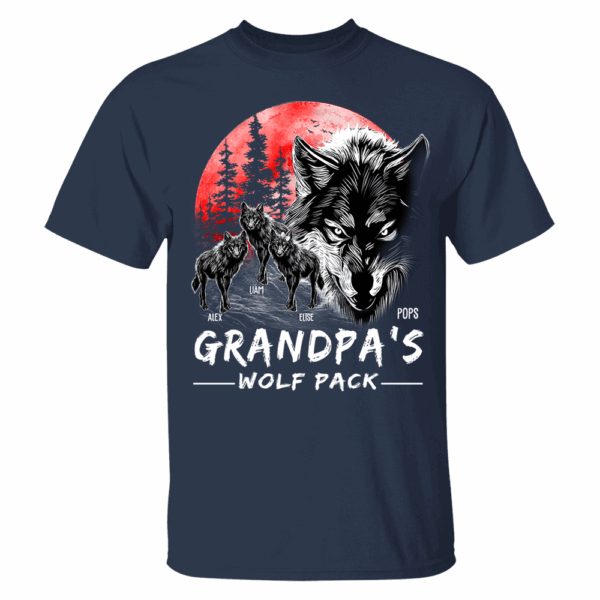 Grandpa Wolf Pack Personalized Shirt - Perfect Father's Day Gift for Dad - Image 4