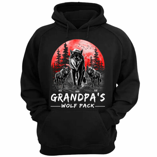 Grandpa Wolf Pack Personalized Shirt - Perfect Father's Day Gift for Grandfather & Dad - Image 4
