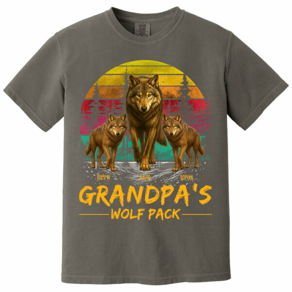 Grandpa Wolf Pack Personalized Vintage Shirt For Grandpa - Image 10