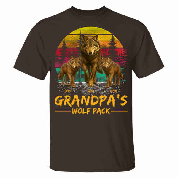 Grandpa Wolf Pack Personalized Vintage Shirt For Grandpa - Image 7