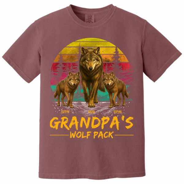 Grandpa Wolf Pack Personalized Vintage Shirt For Grandpa - Image 14