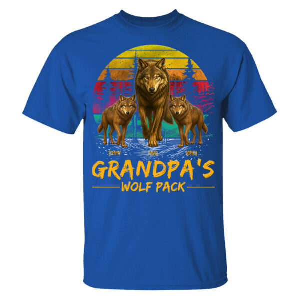Grandpa Wolf Pack Personalized Vintage Shirt For Grandpa - Image 9
