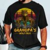 Grandpa Wolf Pack Personalized Vintage Shirt For Grandpa