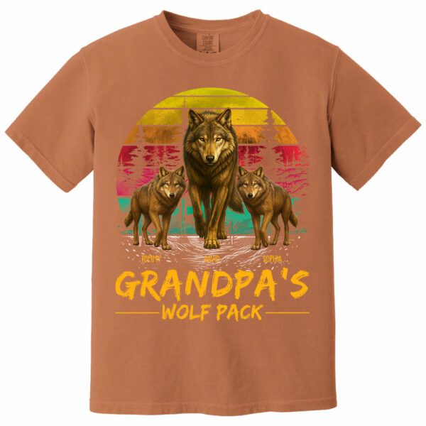 Grandpa Wolf Pack Personalized Vintage Shirt For Grandpa - Image 15
