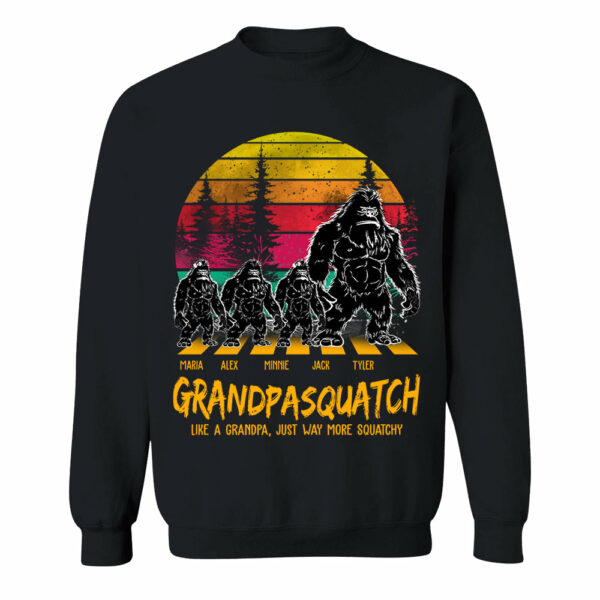 Grandpasquatch Like A Grandpa Just Way More Squatchy Personalized Vintage Shirt - Image 6