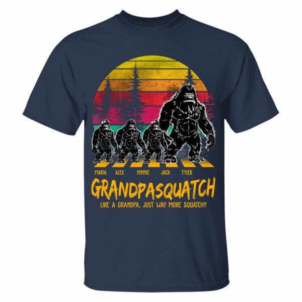 Grandpasquatch Like A Grandpa Just Way More Squatchy Personalized Vintage Shirt - Image 3