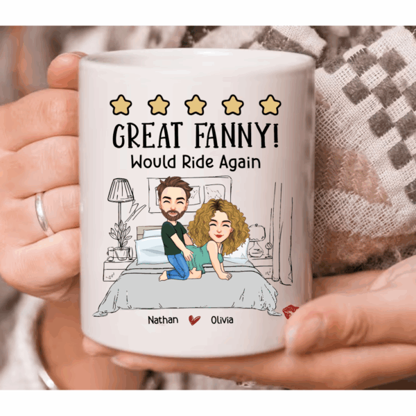 Great Fanny, Would Ride Again, Personalized Couple Mug, Funny Gift For Valentine's Day, Birthday - Image 2