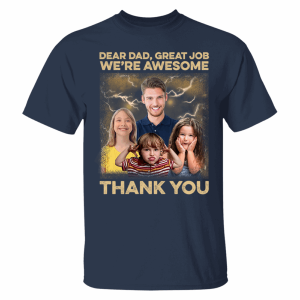 Great Job We're Awesome Vintage Bootleg Tee - Personalized Photo Shirt - Image 5