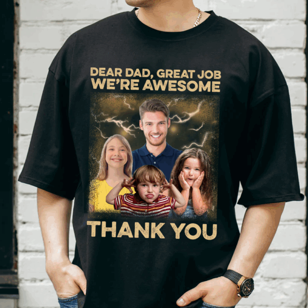 Great Job We're Awesome Vintage Bootleg Tee - Personalized Photo Shirt