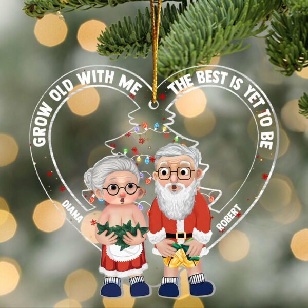 Grow Old With Me The Best Is Yet To Be Acrylic Ornament For Old Couple - Image 2