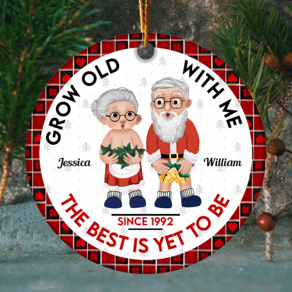 Grow Old With Me The Best Is Yet To Be Ceramic Ornament For Old Couple - Image 2