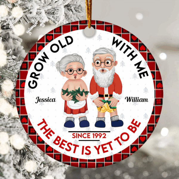 Grow Old With Me The Best Is Yet To Be Ceramic Ornament For Old Couple - Image 3